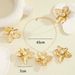 Fashion Exaggerated Metal Irregular 3D Large Flower Pearl Women's Necklace And Earring Jewelry Set_ipsvogv.com