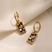 tarot stainless steel rectangular oil drop zircon earrings retro fashion gold pendant jewelry_ipsvogv.com