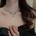 Baroque Pearl Necklace Women' Exaggerated Heavy Duty Zircon Evening Dre Birthday Bridal Sweater Neck Chain_ipsvogv.com