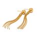 Fashionable Versatile New Titanium With Gold Stainless Steel Beads, Long Tassel Earrings And Accessories_ipsvogv.com