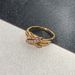 Designer High Edition Light Luxury Pair Ring Versatile Liens Simple V-Gold Ring Women's Fashion Cross Ring_ipsvogv.com