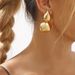 13206 Metal Landscape Elliptical Earrings with Personalized Simplicity, Geometric Circle Earrings, Versatile for Daily_ipsvogv.com