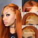 hot selling 13x4 Orange Ginger Front Wigs For Women 13x6 Hd Glueless Straight Lace Frontal 4x4 Closure Human Hair Wig_ipsvogv.com