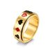 Men's Jewelry Spades Hearts Plum Blossom Squares Playing Card Pattern Titanium Steel Rotatable Ring_ipsvogv.com