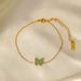 Women’s Jewelry Set Fashion Zircon Butterfly Bracelet Female Personality Fashion Gold Plated Stainless Steel Bracelet_ipsvogv.com