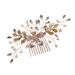 Bridal Hair Comb Headdress Handmade Pearl Hair Accessories Braided Side Styling Pearl Flower Headdress Hair Comb_ipsvogv.com