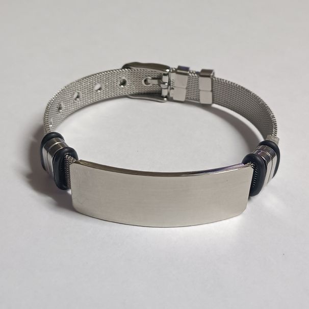 Fashion Stainless Steel Mesh Men's Metal Engravable Couple Bracelet Women's Jewelry New_ipsvogv.com