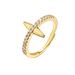 Women's Jewelry Set Fashion Brass Gold Plated Spike Earrings Bracelet Ring Female Fashion Personality Zircon Jewelry Set_ipsvogv.com