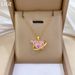 Hollow 【 】 Pink Love Light Luxury Charm Gorgeous Full Diamond Necklace Women's Versatile Clavicle Chain Titanium Steel 【 】_ipsvogv.com