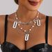 Fashion Trendy Brand Hip-hop Alloy Razor Blade Pearl Necklace Female, Personalized Pendant Necklace_ipsvogv.com