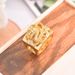 The Same Boutique Men's Domineering From Jindian, Myanmar Sand Gold Golden Copper Plated Hollow Dragon Ring_ipsvogv.com