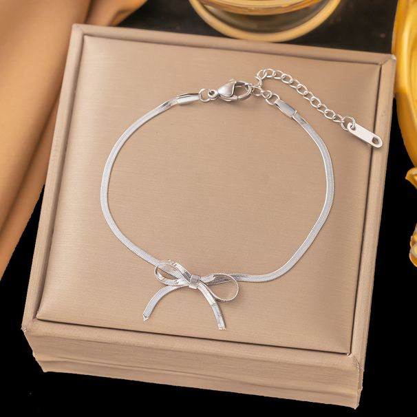 Titanium Choker Neck Snake Bone Small Fresh Titanium Steel Bow Blade Chain Versatile Temperament_ipsvogv.com