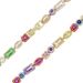 Women's Jewelry Simple Colored Zircon Bracelet Micro Inlaid Colored Zircon Personality Hip Hop Ladies Bracelet_ipsvogv.com