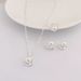 Pearl earring necklace set exquisite three piece bridal jewelry wedding banquet dress accessories_ipsvogv.com