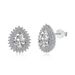 Wind new S pure silver earrings, light luxury and niche design, raindrop geometric white diamond zircon female accessory_ipsvogv.com