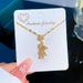 Titanium Steel 【 】 Light Luxury Full Diamond Little Bear Aoli Gives A Real Gold Necklace To Women's Lucky Instagram 【 】_ipsvogv.com