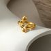 Stainless Women's Non Fading Real Gold Irregular High-end Rings With Open Titanium Steel Ring_ipsvogv.com