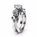 Sanjie Jewelry Pink Peach Heart Claw Set With Zircon Stone Novel Water Drop Diamond Women's Ring_ipsvogv.com