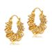 Genuine gold electroplated spring winding design Personalized ear buckle Braiding craft Inlaid zircon Exquisite trendy earrings_ipsvogv.com