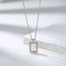 Design A Square Shaped Mother Of Pearl Necklace With French Style Light Luxury Temperament, Niche High-end Sense,_ipsvogv.com