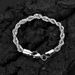 Men's Jewelry Set Fashion Stainless Steel Twist Chain Men's Bracelet Trendy Fashion Gold Button Rope Chain Titanium Steel Bracelet_ipsvogv.com
