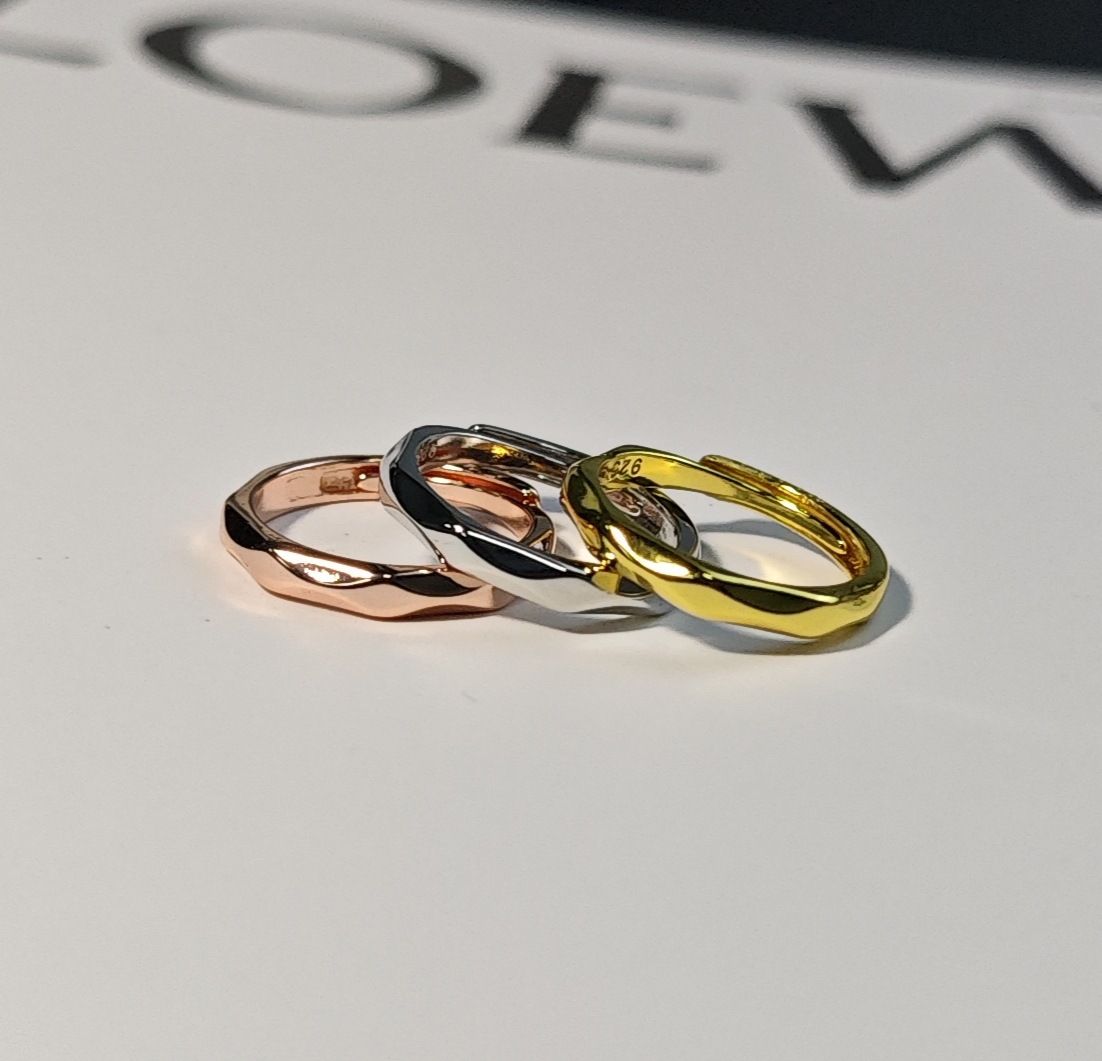 Real Gold Plated Diamond Plain For Men And Women Fashionable Simple Personality Smooth Lovers Ring_ipsvogv.com