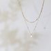 Double Layered White Shell Round Non Fading Lock Bone Chain Women's Titanium Steel Gold Plated Pendant_ipsvogv.com