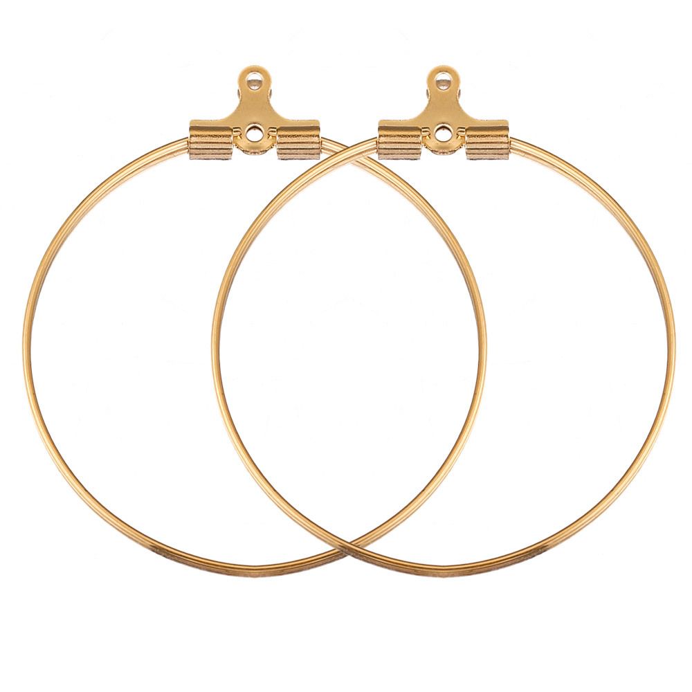Stainless Steel DIY Hanger Large Accessory Buckle, Anti Allergic Ear Loop, Handmade Accessory, Opening Loop_ipsvogv.com