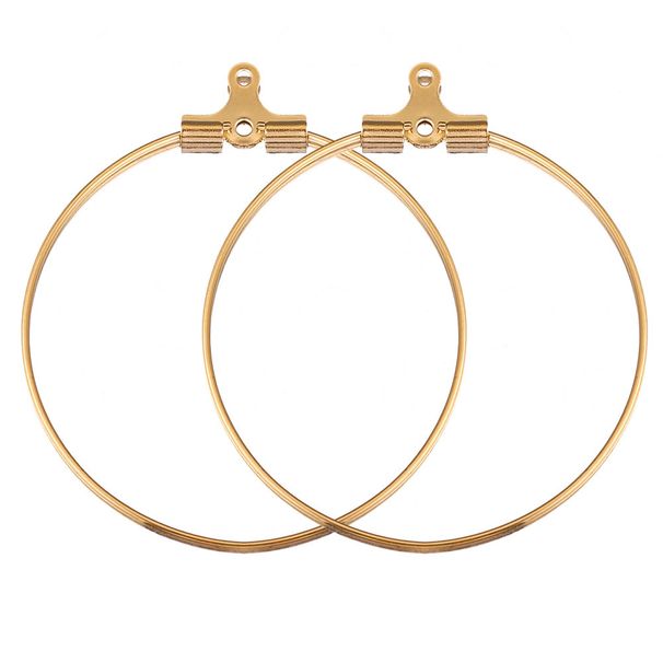 Stainless Steel DIY Hanger Large Accessory Buckle, Anti Allergic Ear Loop, Handmade Accessory, Opening Loop_ipsvogv.com