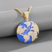 New Jewelry Copper Micro Inlaid Zircon Earth Pendant Necklace For Rap Singers_ipsvogv.com