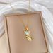 【 Titanium Steel 】 Colorful Cat Zircon Light Luxury Temperament Gorgeous Full Diamond Necklace Women's Versatile_ipsvogv.com