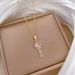 【 】 Love Key Light Luxury Charm Gorgeous Full Diamond Necklace Women's Versatile Clavicle Titanium Steel Chain_ipsvogv.com