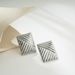 Unisex Hot Selling New Products Square Twill Exaggerated Large Earrings Retro Atmosphere High End Earrings_ipsvogv.com