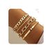 Hot Sale New Style Punk Hip Hop Style Personality Exaggerated Combination Set Bracelet Four Piece Set_ipsvogv.com