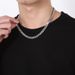 Simple Style Solid Color Titanium Steel Chain Men's Necklace_ipsvogv.com