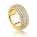 Hip Hop 14mm Wilted Cuban Real Gold Electroplated Double Row Zircon Ring_ipsvogv.com