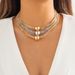 Exaggerated Metal Ball Pendant Personalized Multi Layered Box Chain Necklace Ornament For Women_ipsvogv.com