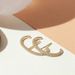 S925 Silver Ear Needle Inlaid Diamond Personality Double C Shaped Earrings Female 14K Gold Ear Jewelry_ipsvogv.com