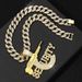 Cuban Chain Sniper Rifle Necklace Hot Selling 3D Diamond Studded Letters SEURITY Gun Pendant_ipsvogv.com