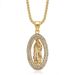 New Hip-Hop Jewelry Titanium Steel Gold-Plated Diamond-Studded Pendant Necklace_ipsvogv.com