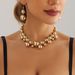 Exaggerated Big Bead Short Collar Female Choker Punk Temperament Beaded Collar Hottie_ipsvogv.com
