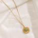Green Aventurine Pendant Necklace - Retro Bohemian Gold Plated Jewelry For Women_ipsvogv.com