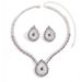 Women’s Jewelry Set Fashion Bridal Round Zircon Wax Inlaid Jewelry Earrings Necklace Set Wedding Accessories_ipsvogv.com