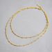 ETSY Brass Material Gold-plated Simple And Versatile Temperament Layered Fashionable Double-layer Bean Chain Necklace_ipsvogv.com
