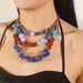Jewelry necklace with exaggerated two-color beaded multi-layer collarbone chain 8210_ipsvogv.com