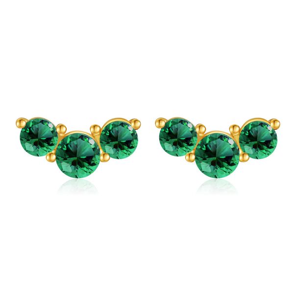 Women’s Jewelry Set Fashion Copper Plated Real Gold December Birthstone Birthstone Earrings S925 Silver Needle Earrings Female Mother's Day Gift_ipsvogv.com