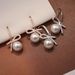 South Korea's Dongdaemun Design Bow Pearl Earrings Temperament Personality All Match Ins Style Ear Jewelry Earrings_ipsvogv.com