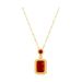 Necklace Wom's Net Red Emerald Zircon Small Group Earrings Pdant Premium Set Colorfast Titanium Steel Bone Chain_ipsvogv.com