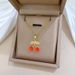 【 】 Cherry Zircon Light Luxury Charm Gorgeous Full Diamond Necklace Women's Versatile Clavicle Titanium Steel Chain_ipsvogv.com