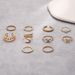 Hot Selling Wind Butterfly Pearl Inlaid Diamond Snake Chain Fried Dough Twists 10 Piece Set Index Finger Tail Ring_ipsvogv.com